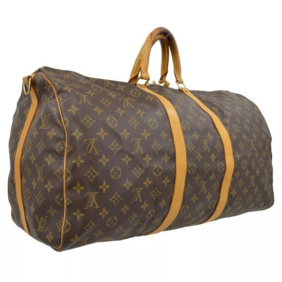 LOUIS VUITTON KEEPALL BANDOULIERE 55 TRAVEL BAG MONOGRAM M41414 TH0926 KK33204 - Picture 2 of 12